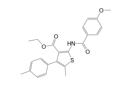ethyl 2-[(4-methoxybenzoyl)amino]-5-methyl-4-(4-methylphenyl)-3-thiophenecarboxylate
