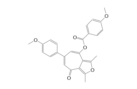 6-(4-methoxyphenyl)-1,3-dimethyl-4-oxo-4H-cyclohepta[c]furan-8-yl 4-methoxybenzoate