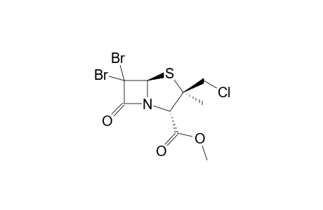Methyl 6,6-dibromo-2.beta.-(chloromethyl)-2.alpha.-methylpenam-3.alpha.-carboxylate
