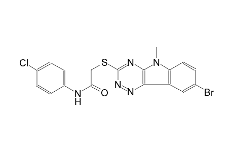 acetamide, 2-[(8-bromo-5-methyl-5H-[1,2,4]triazino[5,6-b]indol-3-yl)thio]-N-(4-chlorophenyl)-