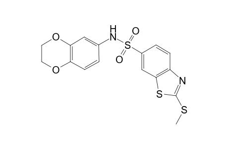 Benzothiazole-6-sulfonic acid, 2-methylsulfanyl-, (2,3-dihydrobenzo[1,4]dioxin-6-yl)amide