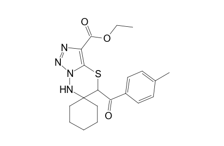 5-(4-Methylbenzoyl)-[5,7-dihydrospiro[1,2,3]triazolo[5,1-b][1,3,4]thiadiazine-6,1'-cyclohexane]-3-carboxylic acid ethyl ester