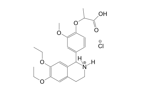 isoquinolinium, 1-[4-(1-carboxyethoxy)-3-methoxyphenyl]-6,7-diethoxy-1,2,3,4-tetrahydro-, chloride