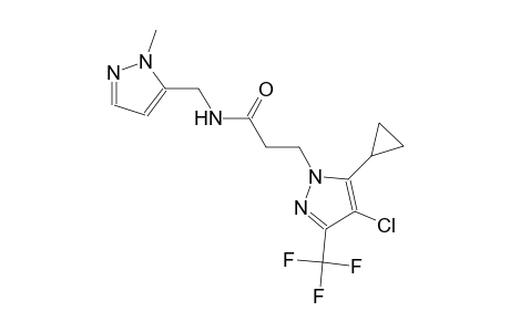 3-[4-chloro-5-cyclopropyl-3-(trifluoromethyl)-1H-pyrazol-1-yl]-N-[(1-methyl-1H-pyrazol-5-yl)methyl]propanamide