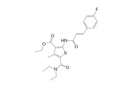 ethyl 5-[(diethylamino)carbonyl]-2-{[(2E)-3-(4-fluorophenyl)-2-propenoyl]amino}-4-methyl-3-thiophenecarboxylate