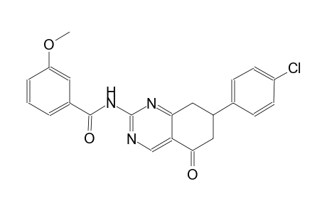 N-[7-(4-chlorophenyl)-5-oxo-5,6,7,8-tetrahydro-2-quinazolinyl]-3-methoxybenzamide