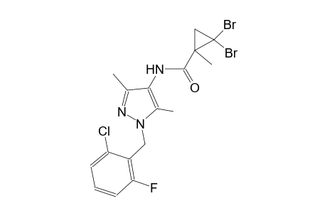 2,2-dibromo-N-[1-(2-chloro-6-fluorobenzyl)-3,5-dimethyl-1H-pyrazol-4-yl]-1-methylcyclopropanecarboxamide