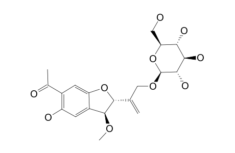 (2-R,3-S)-6-ACETYL-2-[1-O-(BETA-D-GLUCOPYRANOSYL)-2-PROPENYL]-5-HYDROXY-3-METHOXY-2,3-DIHYDROBENZOFURAN