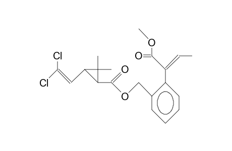 Benzeneacetic acid, 2-[[[[3-(2,2-dichloroethenyl)-2,2-dimethylcyclopropyl]carbonyl]oxy]methyl]-.alpha.-ethylidene-, methylester