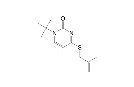 2(1H)-Pyrimidinone, 1-(1,1-dimethylethyl)-5-methyl-4-[(2-methyl-2-propenyl)thio]-