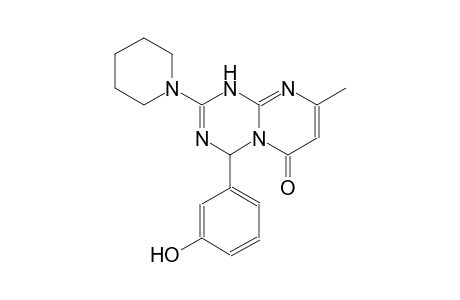 6H-pyrimido[1,2-a][1,3,5]triazin-6-one, 1,4-dihydro-4-(3-hydroxyphenyl)-8-methyl-2-(1-piperidinyl)-