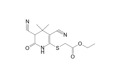 2-[(3,5-dicyano-2-keto-4,4-dimethyl-1,3-dihydropyridin-6-yl)thio]acetic acid ethyl ester