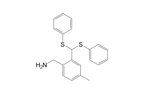 {2-[Bis(phenylsulfanyl)methyl]-4-methylphenyl}methylamine