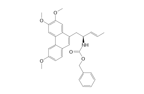(phenylmethyl) N-[(E,2S)-1-(3,6,7-trimethoxyphenanthren-9-yl)pent-3-en-2-yl]carbamate