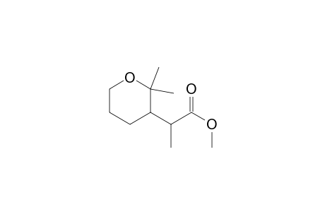 2H-Pyran-3-acetic acid, tetrahydro-.alpha.,2,2-trimethyl-, methyl ester