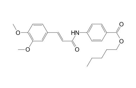 Benzoic acid, 4-[3-(3,4-dimethoxyphenyl)acryloylamino]-, pentyl ester