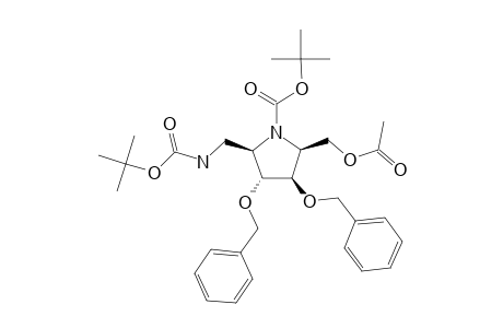 1-O-ACETYL-3,4-DI-O-BENZYL-6-[(TERT.-BUTYLOXYCARBONYL)-AMINO]-2,5-[(TERT.-BUTYLOXYCARBONYL)-IMINO]-2,5,6-TRIDEOXY-D-GLUCITOL