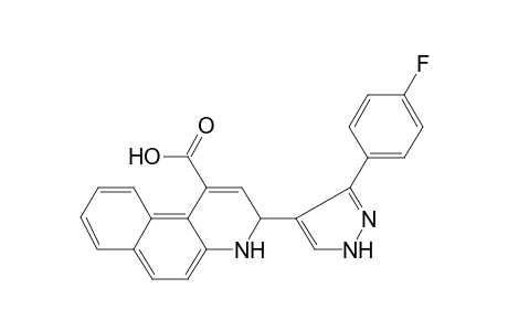3-[3-(4-fluoro-phenyl)-1H-pyrazol-4-yl]-3,4-dihydro-benzo[f]quinoline-1-carboxylic acid