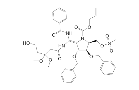 (3R,4R,5S)-2-[(E)-1-Benzoylamino-1-(1-hydroxymethyl-2,2-dimethyloxypropylcarbamoyl)methylene]-3,4-dibenzyloxy-1-(prop-2-en-1-yloxy)carbonyl-5-(methanesulfoxymethyl)pyrrolidine