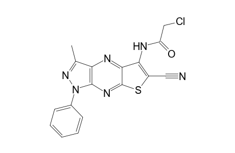 5-Chloroacetylamino-3-methyl-1-phenyl-1H-thieno[3,2-e]pyrazolo[3,4-b]pyrazine-6-carbonitrile