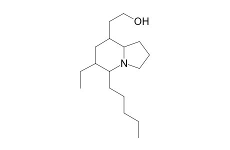 8-(2'-Hydroxyethyl)-5-pentyl-6-ethyl-indolizidine