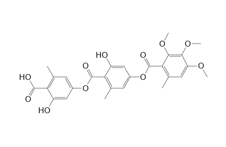 Benzoic acid, 2-hydroxy-6-methyl-4-[(2,3,4-trimethoxy-6-methylbenzoyl)oxy]-, 4-carboxy-3-hydroxy-5-methylphenyl ester