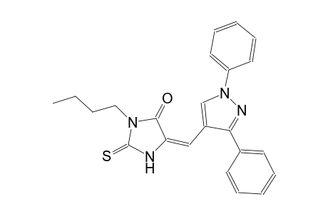 (5E)-3-butyl-5-[(1,3-diphenyl-1H-pyrazol-4-yl)methylene]-2-thioxo-4-imidazolidinone