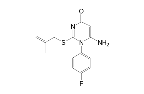 4(1H)-Pyrimidinone, 6-amino-1-(4-fluorophenyl)-2-[(2-methyl-2-propenyl)thio]-