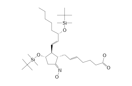 (5Z,13E,8R,11R,12R,15S)-11,15-Bis-(tert.-butyldimethylsiloxy)-9-(anti-oximino)-5,13-prostadienoic-acid