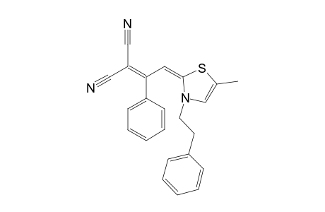 2-Cyano-4-(5'-methyl-3'-phenethylthiazolin-2'-ylidene)-3-phenylbut-2-enenitrile
