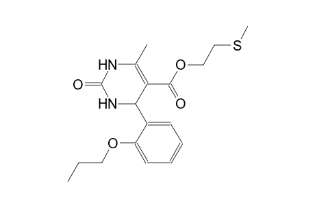 5-pyrimidinecarboxylic acid, 1,2,3,4-tetrahydro-6-methyl-2-oxo-4-(2-propoxyphenyl)-, 2-(methylthio)ethyl ester