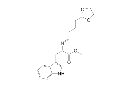 Methyl N-(1,3-dioxolan-2-yl)butylidenetryptophanate