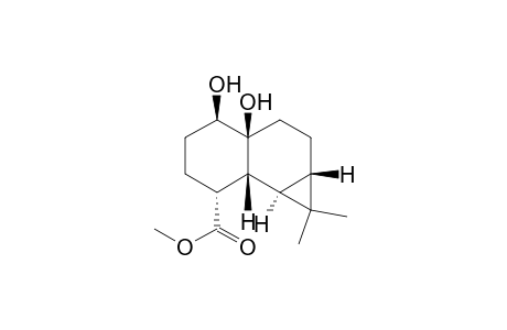 1H-Cyclopropa[a]naphthalene-7-carboxylic acid, decahydro-3a,4-dihydroxy-1,1-dimethyl-, methyl ester, [1aS-(1a.alpha.,3a.beta.,4.beta.,7.alpha.,7a.beta.,7b.alpha.)]-