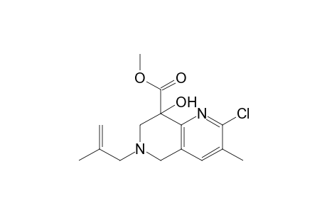 Methyl 2-chloro-8-hydroxy-3-methyl-6-(2-methyl-2-propenyl)-5,6,7,8-tetrahydro-1,6-naphthyridine-8-carboxylate