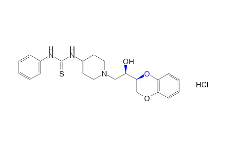 erythro-1-{1-[2-(1,4-benzodioxan-2-yl)-2-hydroxyethyl]-4-piperidyl}-3-phenyl-2-thiourea, monohydrochloride