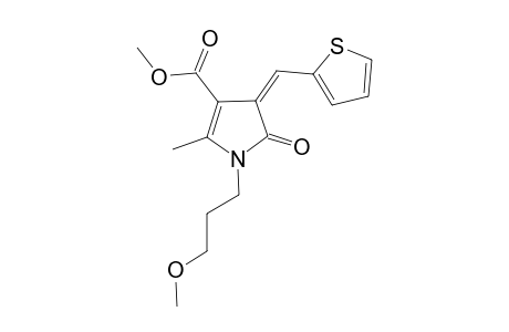 (4Z)-1-(3-methoxypropyl)-2-methyl-5-oxo-4-(thiophen-2-ylmethylidene)-3-pyrrolecarboxylic acid methyl ester