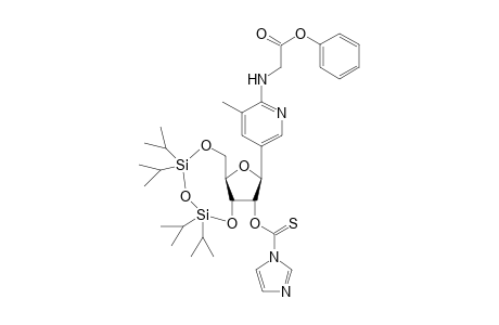 3-Methyl-2-[N-(phenoxyacetyl)amino]-5-[3',5'-O-(1,1,3,3-tetraisopropyldisiloxane-1,3-diyl)-2'-O-(imidazolylthiocarbonyl)-.beta.,D-ribofuranosyl]pyridine