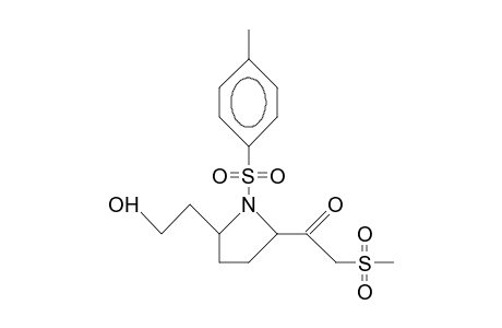 cis-2-(2-Hydroxy-ethyl)-1-(P-tolylsulfonyl)-5-(<methylsulfonyl>acetyl)-pyrrolidine