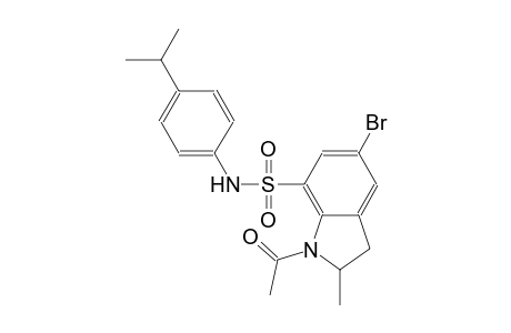 1H-indole-7-sulfonamide, 1-acetyl-5-bromo-2,3-dihydro-2-methyl-N-[4-(1-methylethyl)phenyl]-
