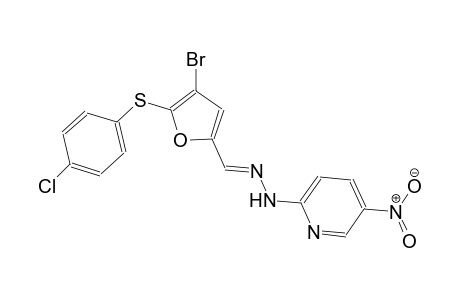 4-bromo-5-[(4-chlorophenyl)sulfanyl]-2-furaldehyde (5-nitro-2-pyridinyl)hydrazone