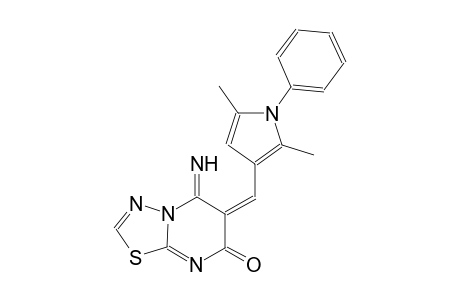 (6E)-6-[(2,5-dimethyl-1-phenyl-1H-pyrrol-3-yl)methylene]-5-imino-5,6-dihydro-7H-[1,3,4]thiadiazolo[3,2-a]pyrimidin-7-one