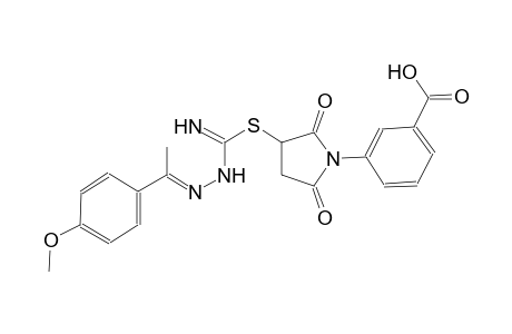 benzoic acid, 3-[3-[[imino[(2E)-2-[1-(4-methoxyphenyl)ethylidene]hydrazino]methyl]thio]-2,5-dioxo-1-pyrrolidinyl]-