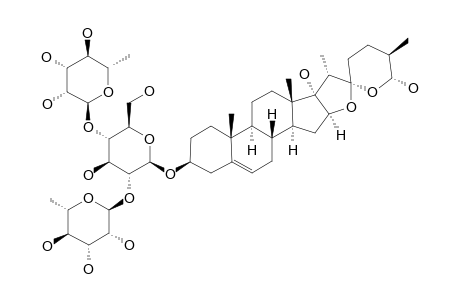 SNF-10;#1;BETA-CHACOTRIOSYL-(25R,26R)-SPIROST-5-ENE-3-BETA,17-ALPHA,26-TRIOL;3-O-ALPHA-L-RHAMNOPYRANOSYL-(1->2)-[ALPHA-L-RHAMNOPYRANOSYL-(1->4)]-BETA-D-GLUCOPY