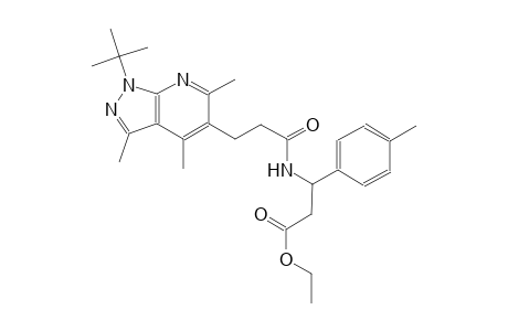 benzenepropanoic acid, beta-[[3-[1-(1,1-dimethylethyl)-3,4,6-trimethyl-1H-pyrazolo[3,4-b]pyridin-5-yl]-1-oxopropyl]amino]-4-methyl-, ethyl
