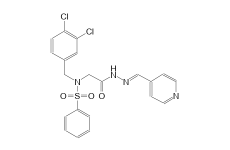 N-(3,4-dichlorobenzyl)-N-{2-oxo-2-[(2E)-2-(4-pyridinylmethylene)hydrazino]ethyl}benzenesulfonamide