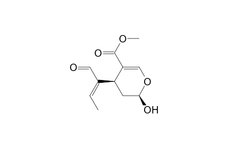 2H-Pyran-5-carboxylic acid, 4-(1-formyl-1-propenyl)-3,4-dihydro-2-hydroxy-, methyl ester, [2R-[2.alpha.,4.alpha.(E)]]-