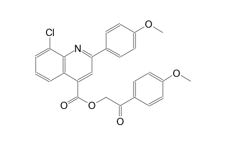 2-(4-methoxyphenyl)-2-oxoethyl 8-chloro-2-(4-methoxyphenyl)-4-quinolinecarboxylate
