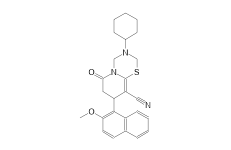 2H,6H-pyrido[2,1-b][1,3,5]thiadiazine-9-carbonitrile, 3-cyclohexyl-3,4,7,8-tetrahydro-8-(2-methoxy-1-naphthalenyl)-6-oxo-