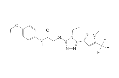 N-(4-ethoxyphenyl)-2-({4-ethyl-5-[1-methyl-5-(trifluoromethyl)-1H-pyrazol-3-yl]-4H-1,2,4-triazol-3-yl}sulfanyl)acetamide