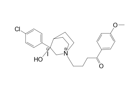 3-p-chlorophenyl-3-hydroxy-N-(4'-p-methoxyphenyl-4'-oxobutyl)quinuclidinium iodide